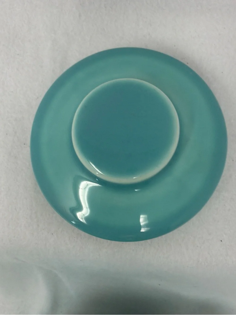 Vintage Teal Ceramic Teapot with Lid